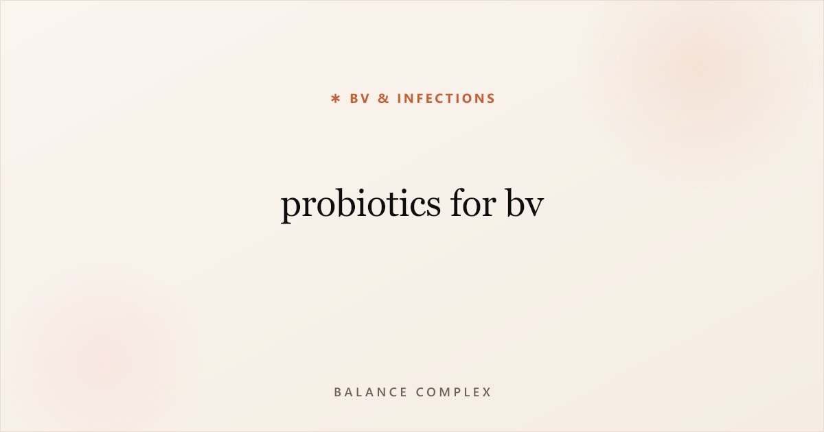probiotics for bv