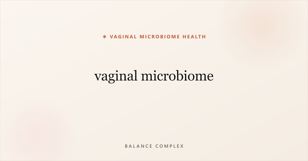 vaginal microbiome
